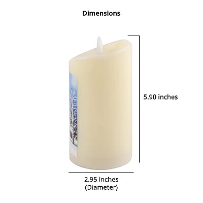 Christmas Theme Pattern Fiber Optic LED Candle Light