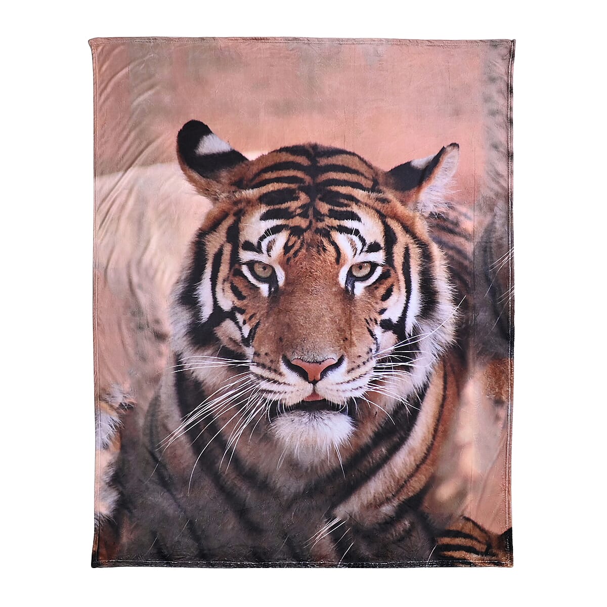 Homesmart Digital Print Tiger Pattern Flannel Blanket (60x80) (Microfiber) image number 1