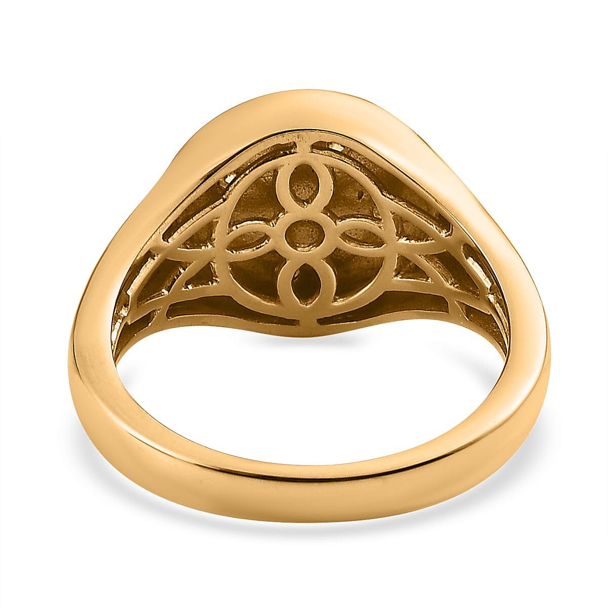 Moissanite Men's Ring in Vermeil Yellow Gold Over Sterling Silver (Size 11.0) 0.35 ctw image number 4