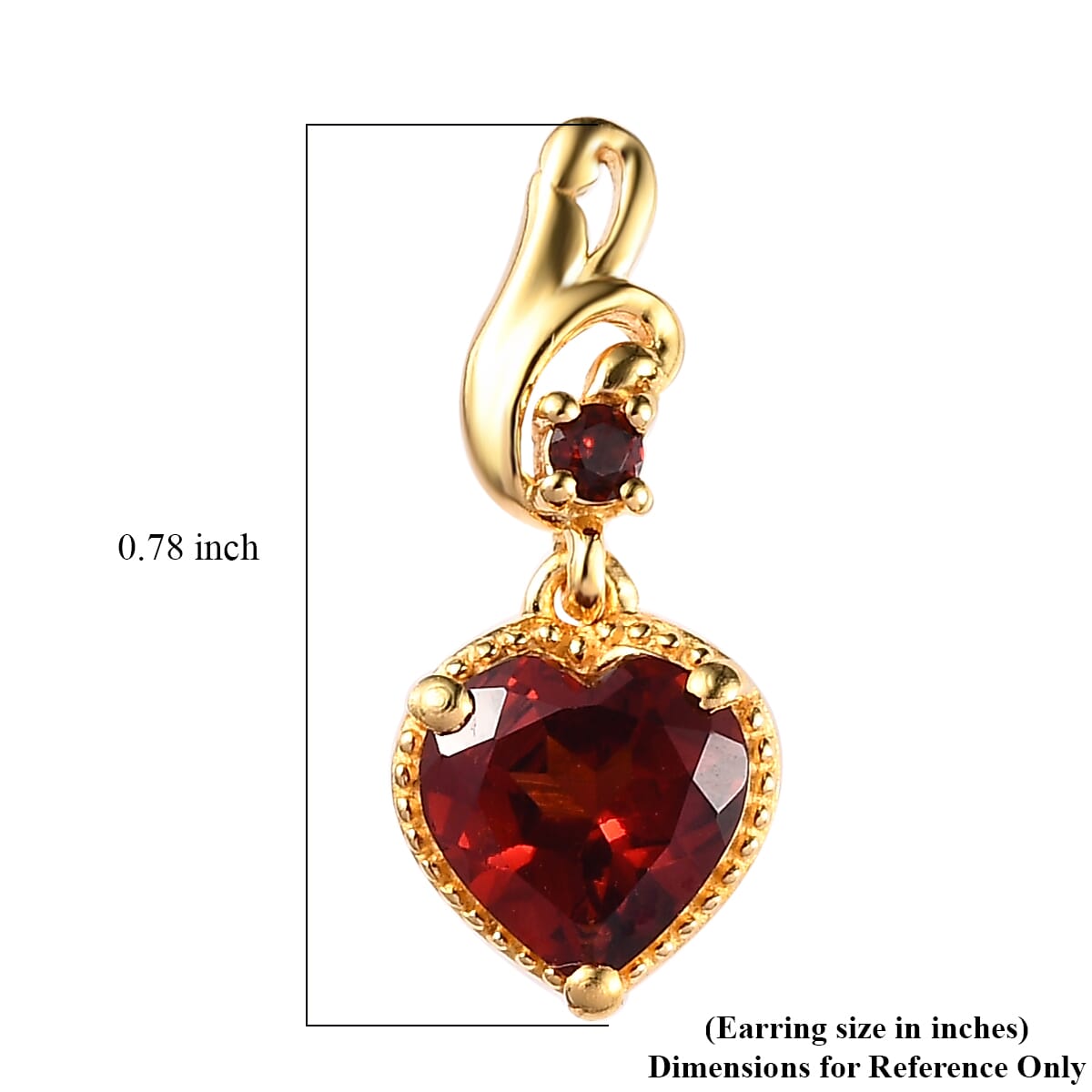 Mozambique Garnet Dangling Earrings in Vermeil Yellow Gold Over Sterling Silver 2.90 ctw image number 4