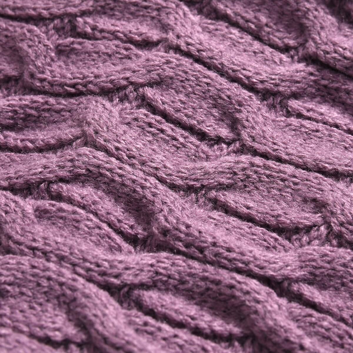 Purple Scarf Including Large Two Pockets image number 2
