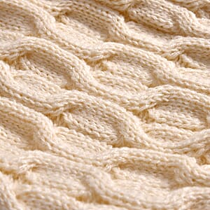 White Scarf Including Large Two Pockets