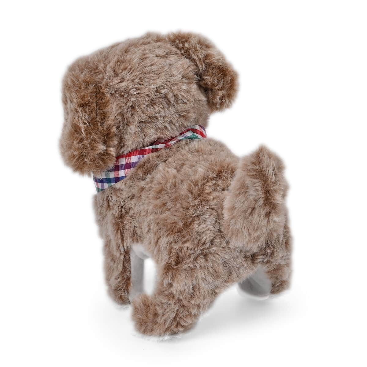 Brown Cute Electric Plush Dog Toy with Walk and Sound (2xAA Battery Not Included) image number 3