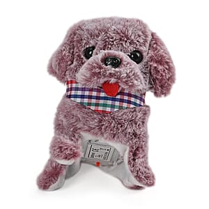 Purple Cute Electric Plush Dog Toy with Walk and Sound (2xAA Battery Not Included)