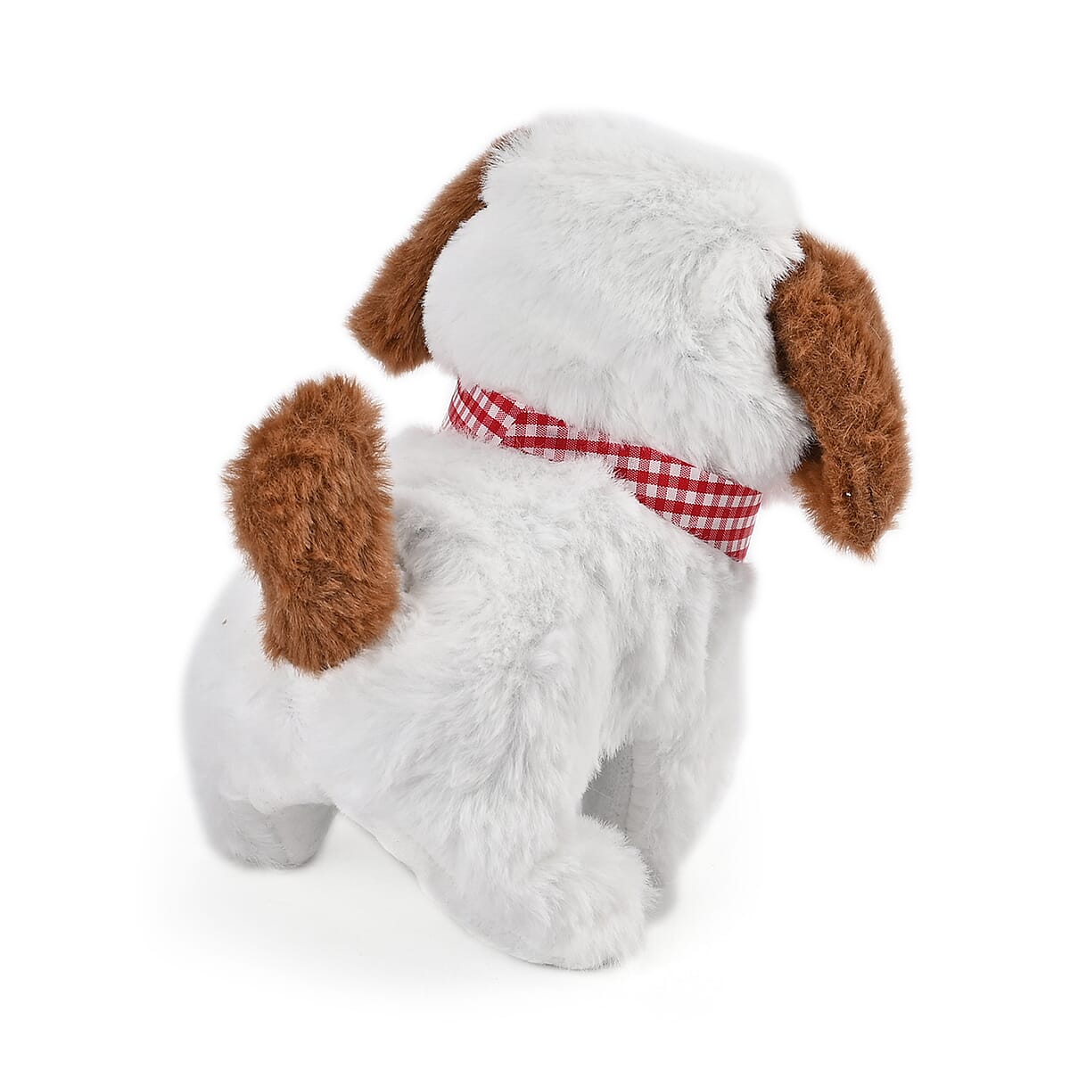 Brown and White Electric Plush Dog Toy (2xAA Not Included) image number 2
