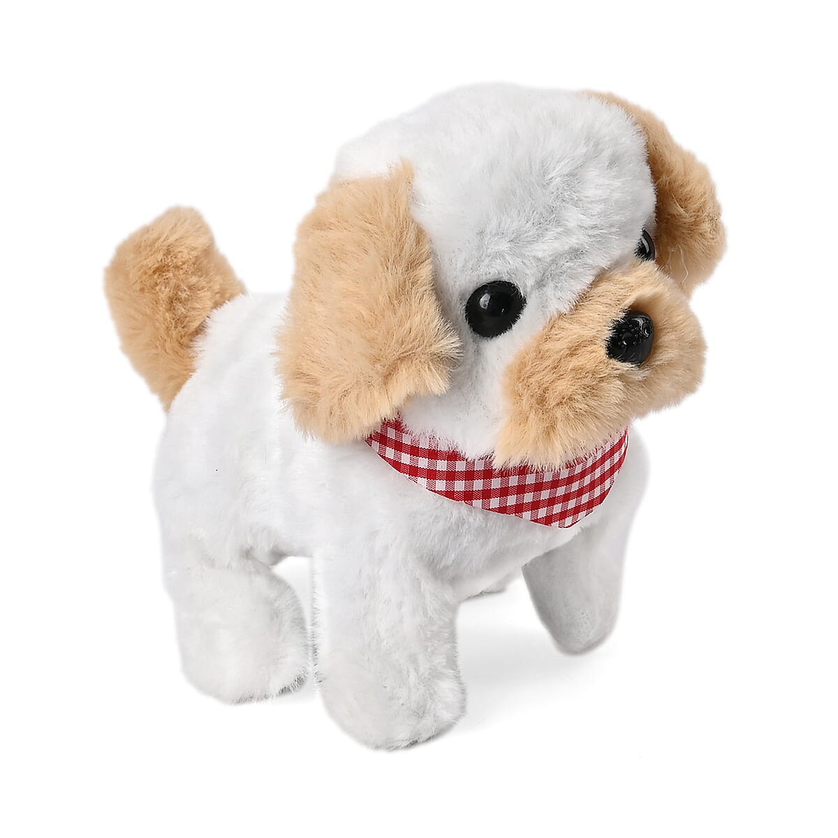 Light Brown and White Electric Plush Dog Toy (2xAA Not Included) image number 1