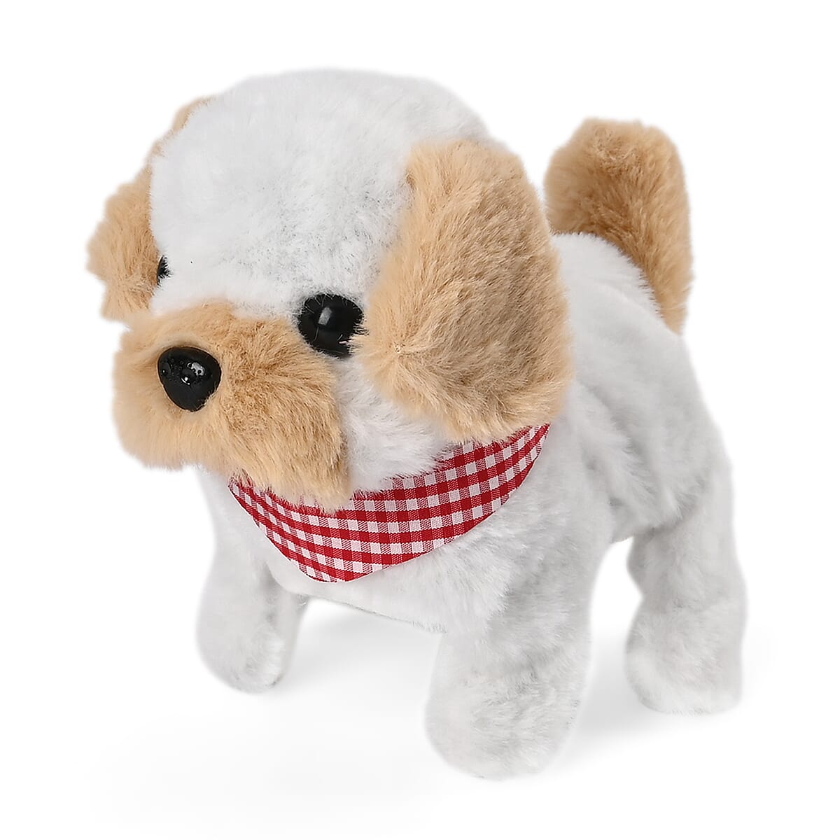 Light Brown and White Electric Plush Dog Toy (2xAA Not Included) image number 4