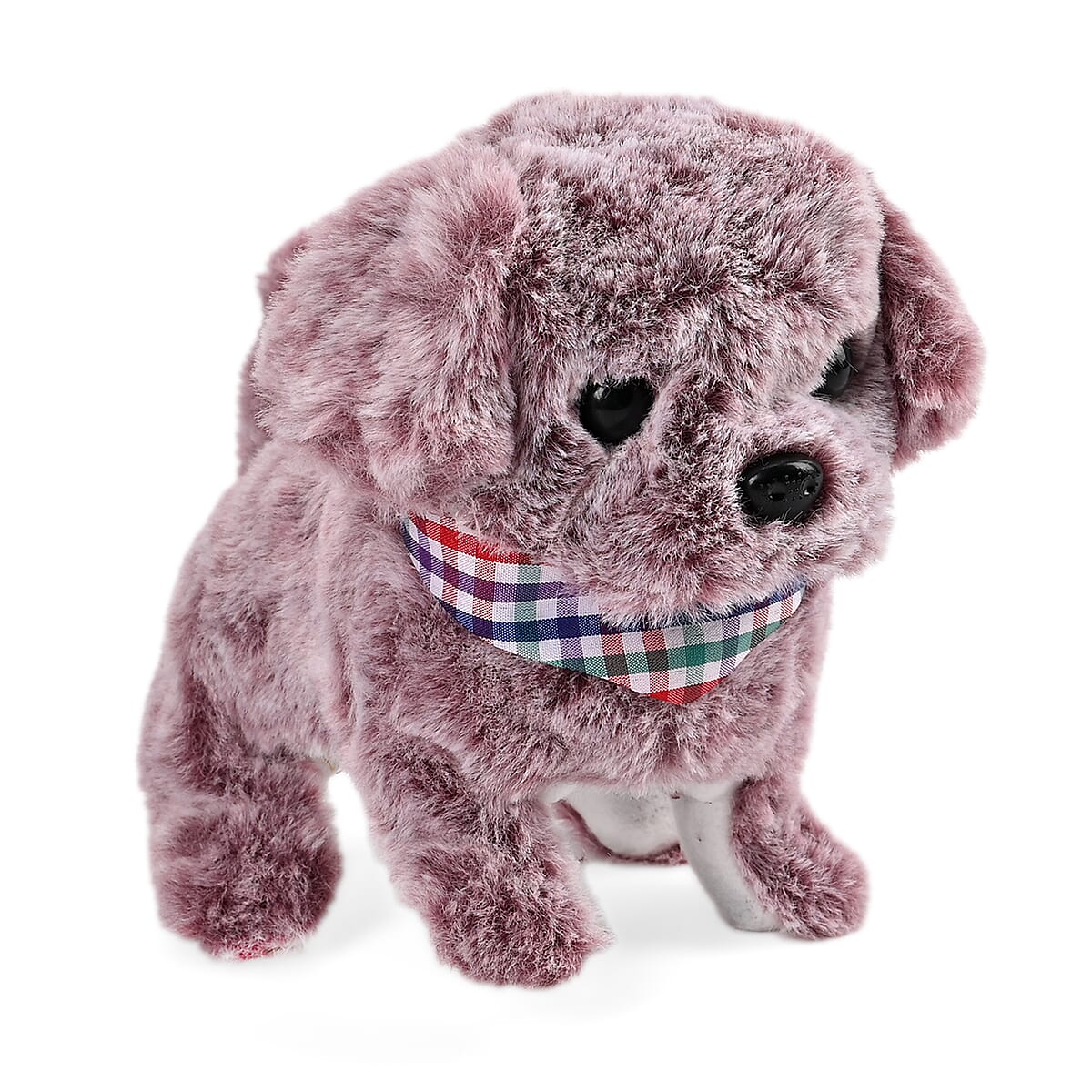 Ankur's Treasure Chest Piece Red and Gray Electric Plush Dog (2xAA Battery Not Included) image number 3