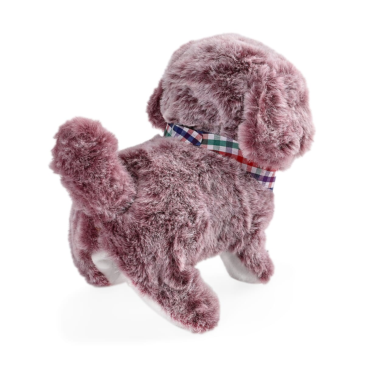 Ankur's Treasure Chest Piece Red and Gray Electric Plush Dog (2xAA Battery Not Included) image number 4