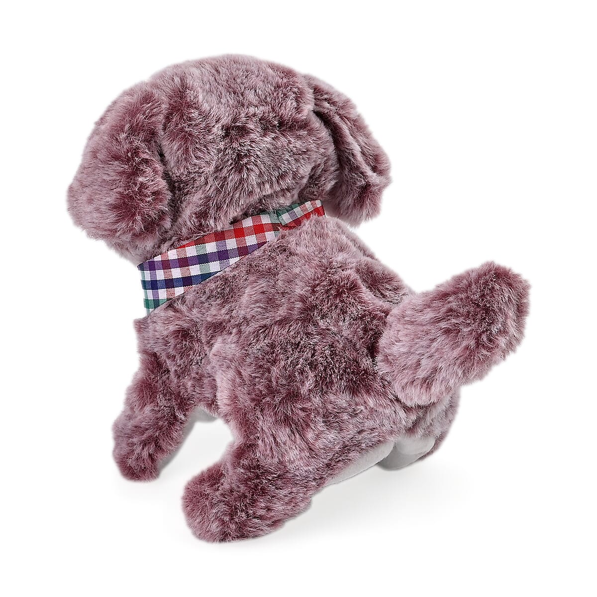 Ankur's Treasure Chest Piece Red and Gray Electric Plush Dog (2xAA Battery Not Included) image number 5