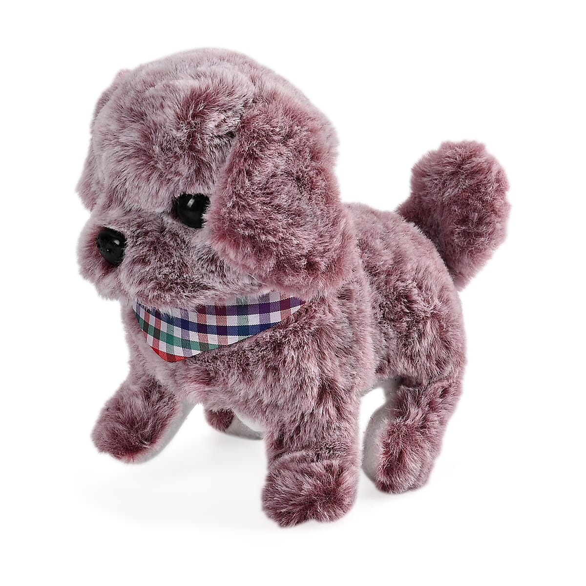 Ankur's Treasure Chest Piece Red and Gray Electric Plush Dog (2xAA Battery Not Included) image number 6