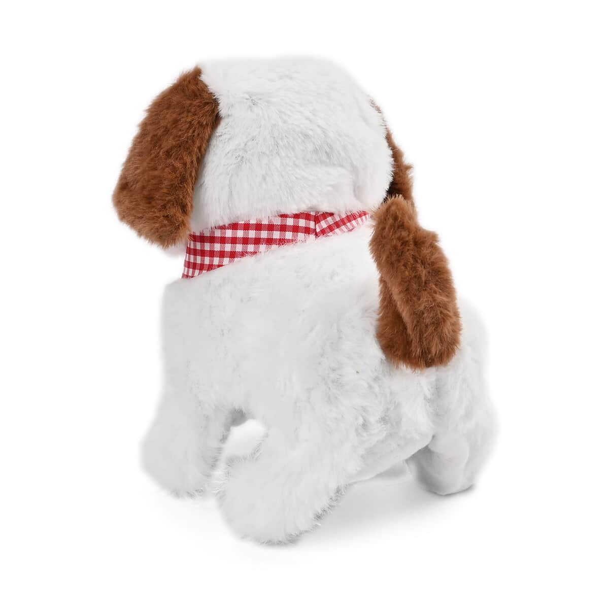 White and Pink Electric Plush Dog- 2pcs Set (7.48"x6.3"x3.93") (2xAA Battery Not Included) image number 5