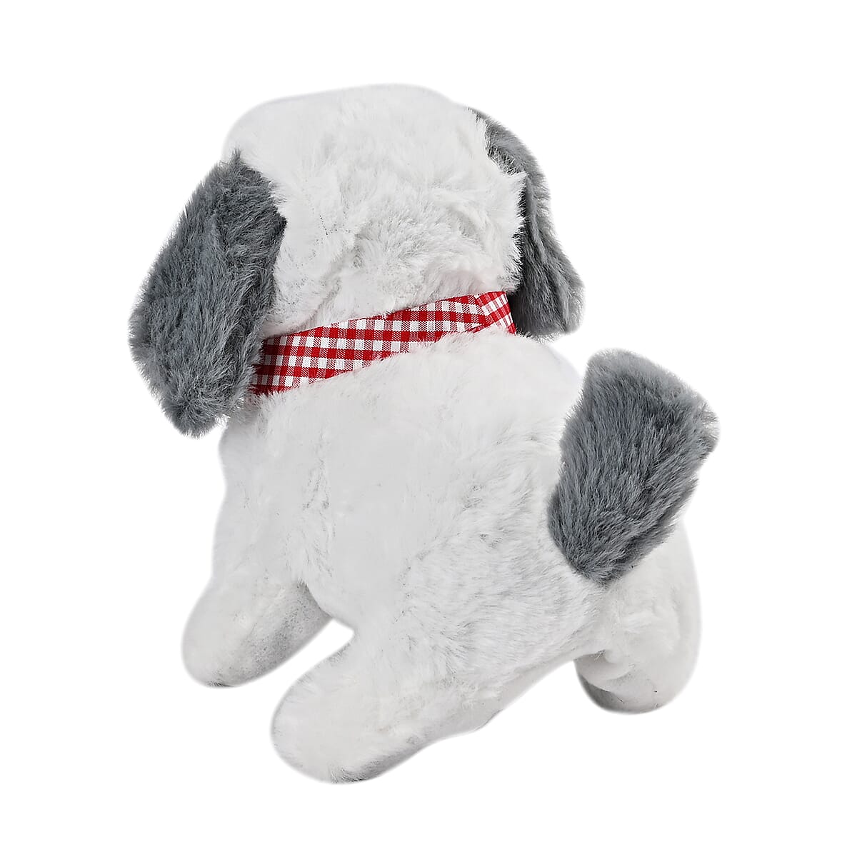 Ankur's Treasure Chest Gray and White Electric Plush Dog (2xAA Battery Not Included) image number 5