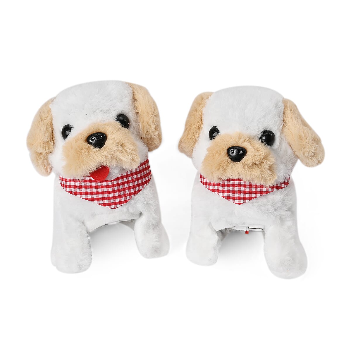 Ankur's Treasure Chest Light Brown and White Electric Plush Dog (2xAA Battery Not Included) image number 1