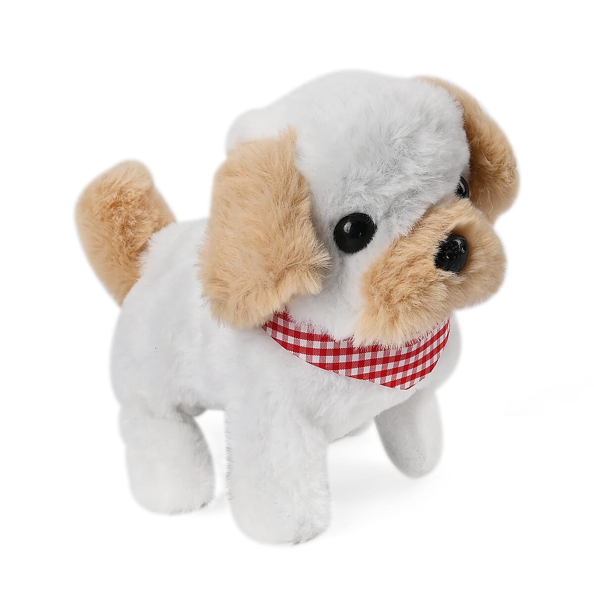 Ankur's Treasure Chest Light Brown and White Electric Plush Dog (2xAA Battery Not Included) image number 3