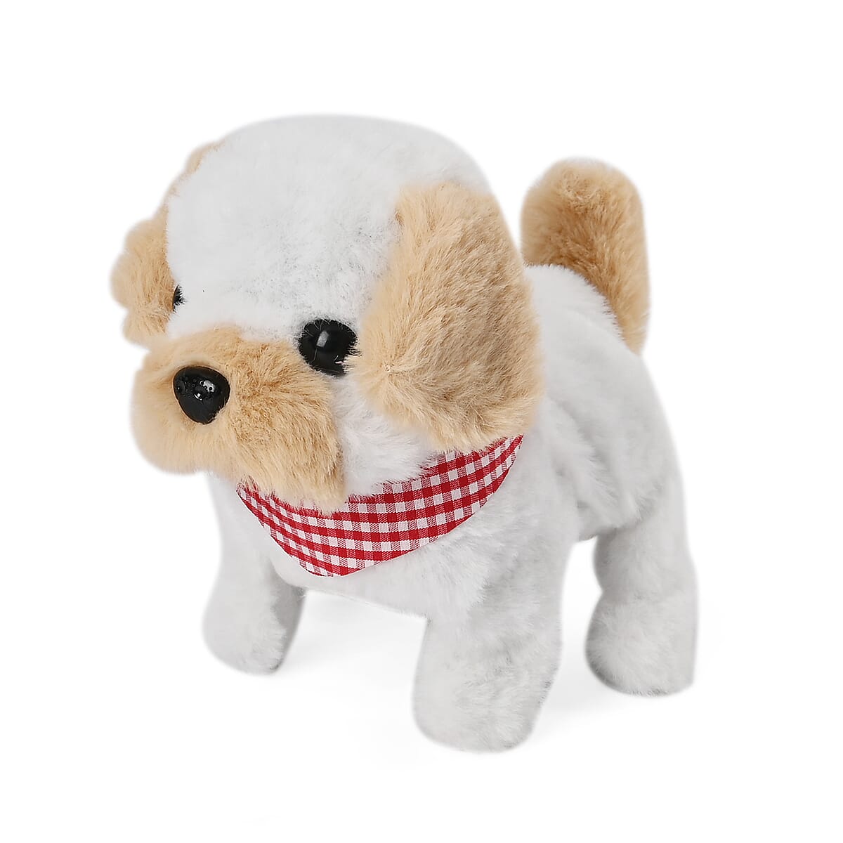 Ankur's Treasure Chest Light Brown and White Electric Plush Dog (2xAA Battery Not Included) image number 6