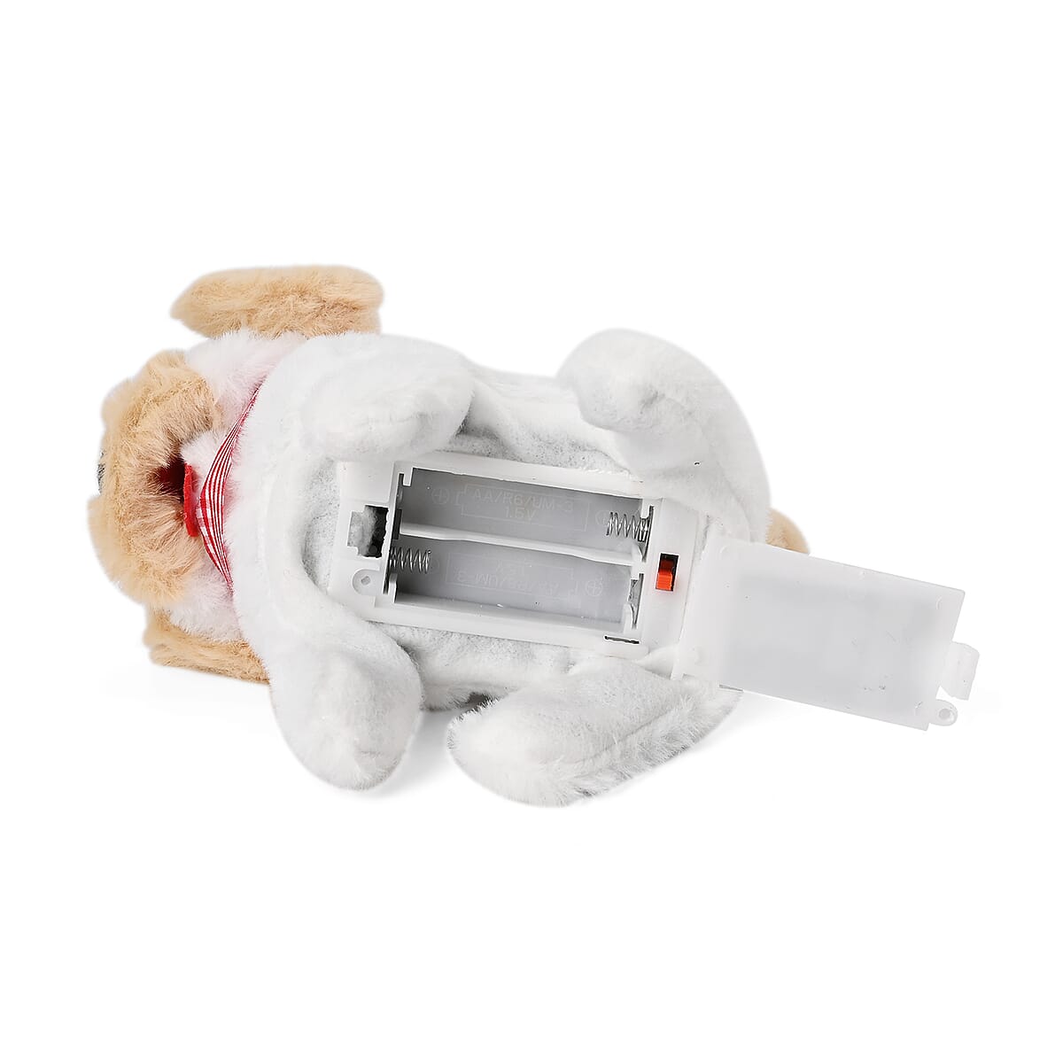 Ankur's Treasure Chest Light Brown and White Electric Plush Dog (2xAA Battery Not Included) image number 7
