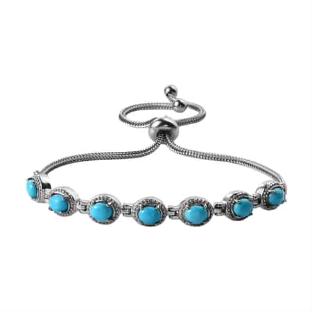 Buy Sleeping Beauty Turquoise Bolo Bracelet in Stainless Steel 1.50 ctw ...