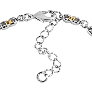 Karis African Amethyst 3.10 ctw Bracelet in 18K YG Plated and Platinum Bond (6.50-8.00In)