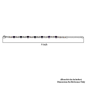 Karis African Amethyst 3.10 ctw Bracelet in 18K YG Plated and Platinum Bond (6.50-8.00In)