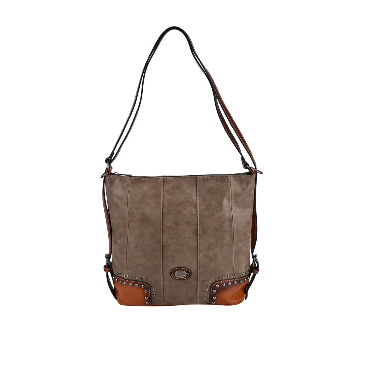 Coffee Color Faux Leather Hobo Bag image number 0