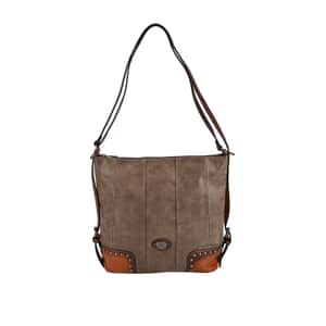 Coffee Color Faux Leather Hobo Bag