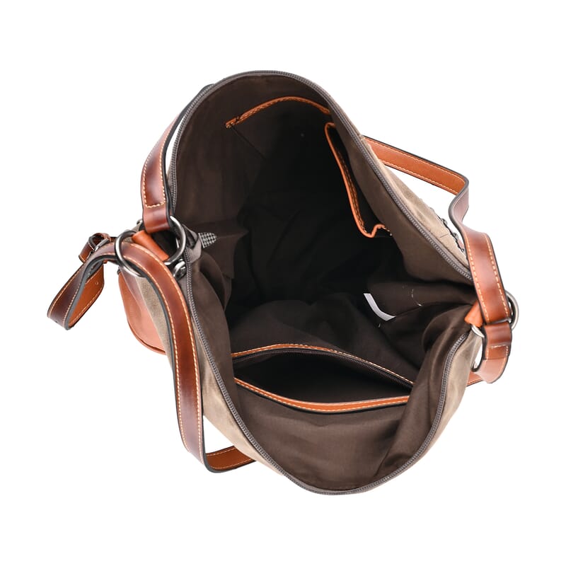 Coffee Color Faux Leather Hobo Bag