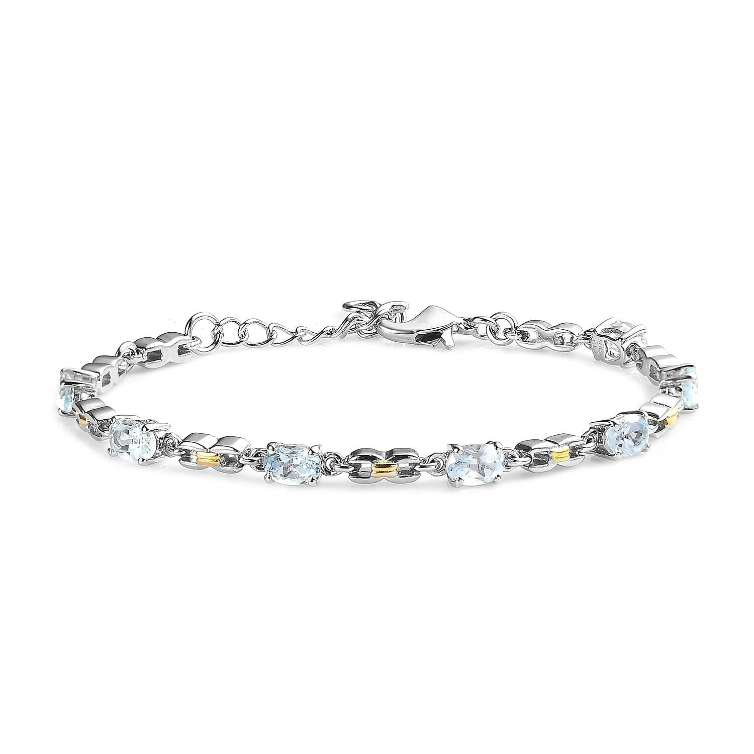 Karis African Amethyst Bracelet in 18K YG Plated and Platinum Bond (6.50-8.00In) 3.10 ctw