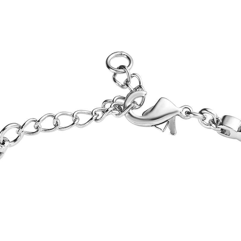 Karis Sky Blue Topaz Bracelet in 18K YG Plated and Platinum Bond (6.50-8.00In) 3.90 ctw