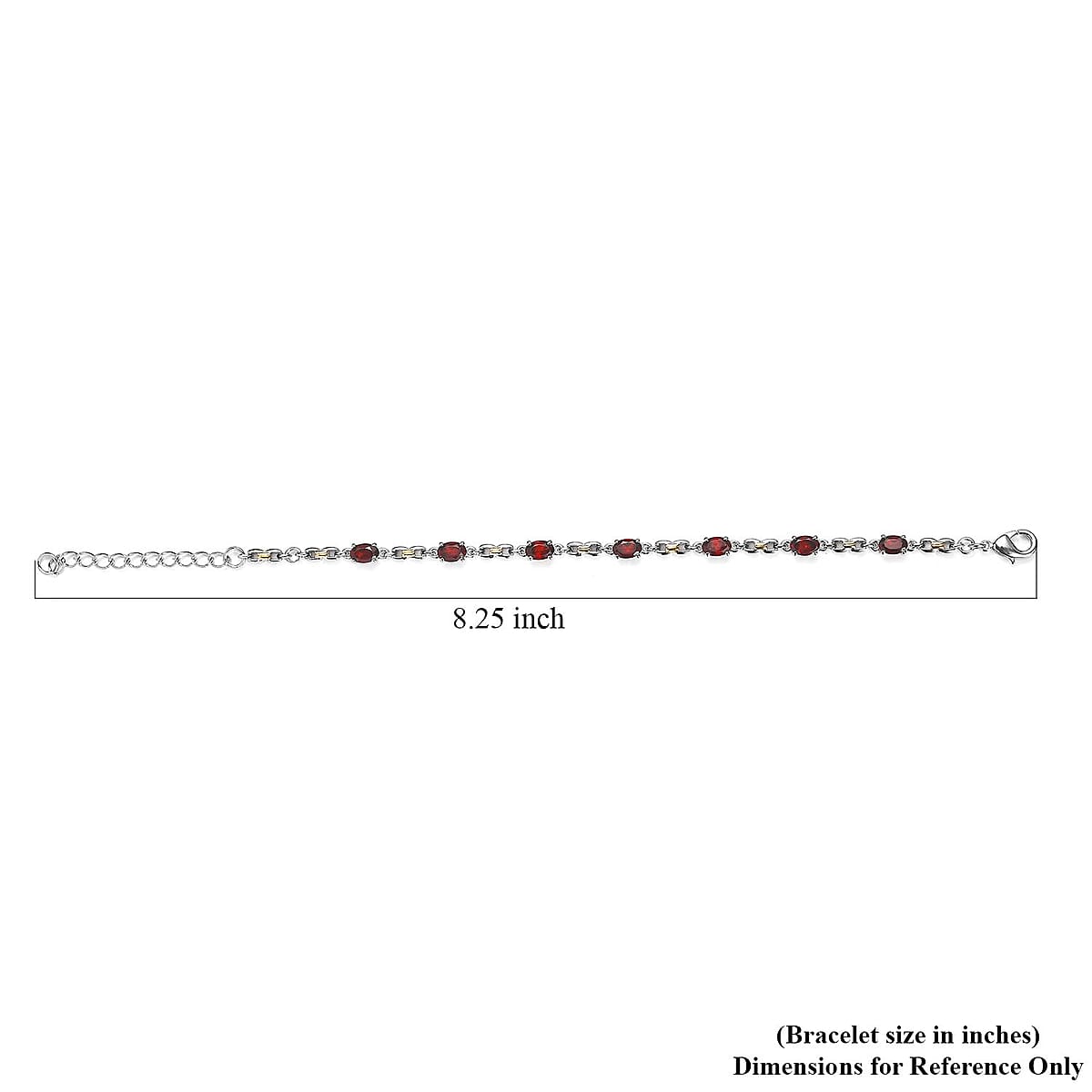 Karis Mozambique Garnet 3.65 ctw Bracelet in 18K YG Plated and Platinum Bond (6.50-8.00In) image number 4