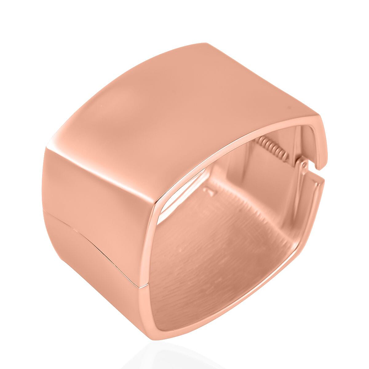 Quadrilateral Shape Bangle Bracelet in Rosetone (6.75 In) image number 2