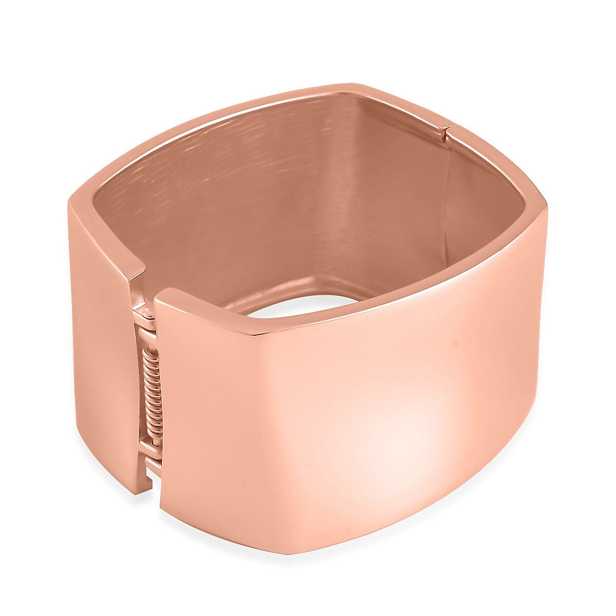 Quadrilateral Shape Bangle Bracelet in Rosetone (6.75 In) image number 3