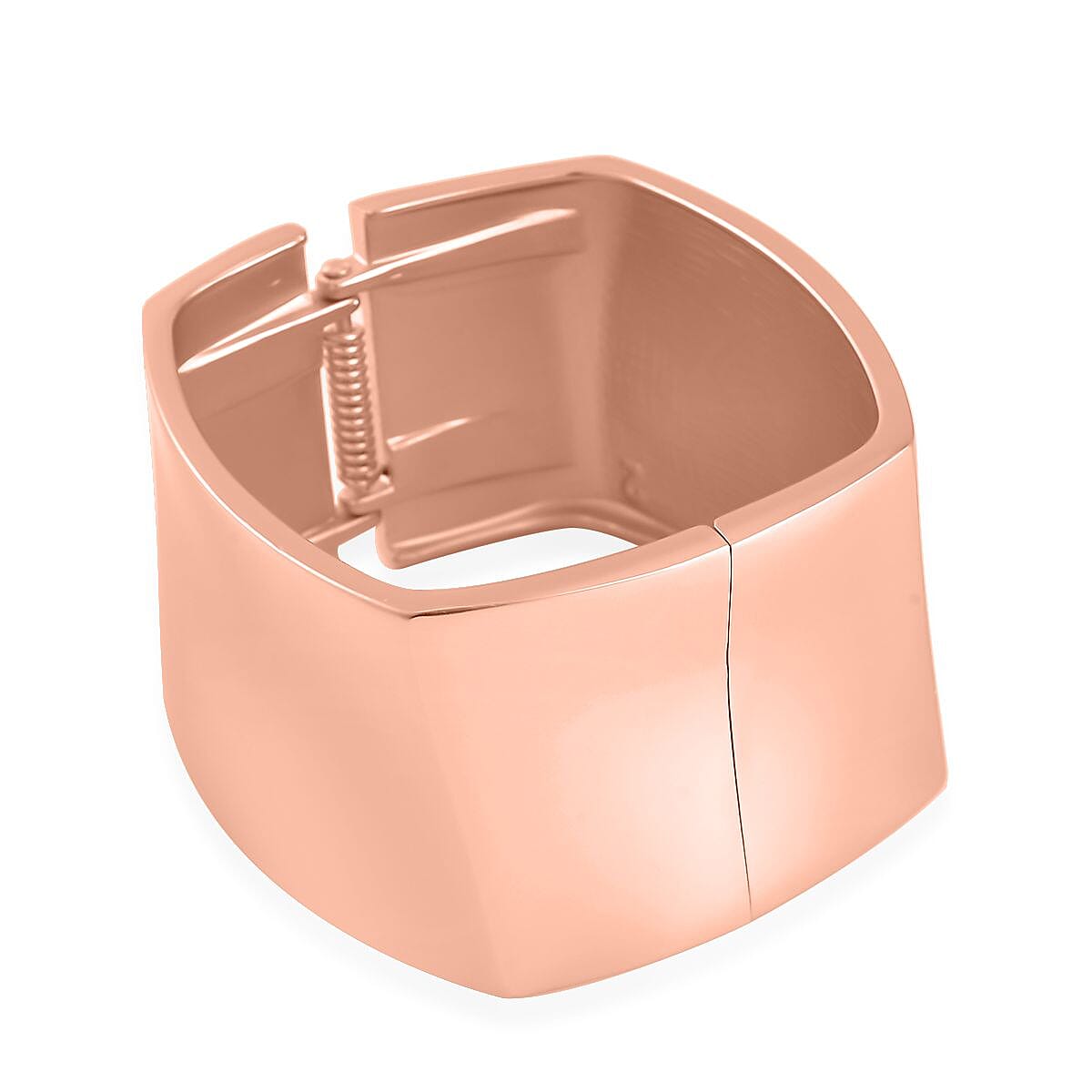 Quadrilateral Shape Bangle Bracelet in Rosetone (6.75 In) image number 4