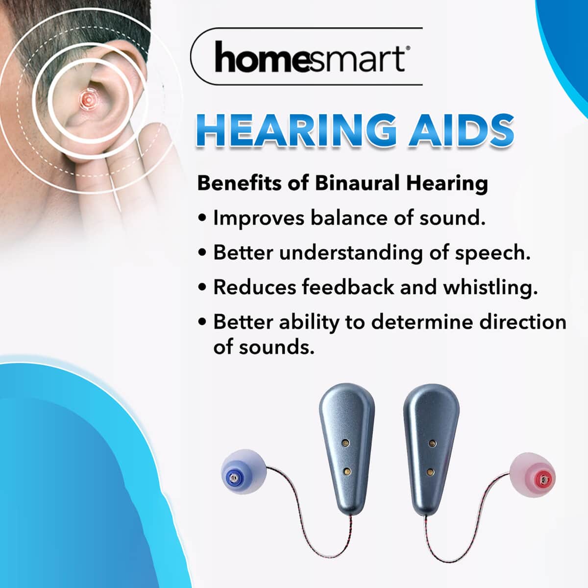 Homesmart Rechargeable Hearing Aid With Magnetic Suction Charging and Smart Noise Reduction image number 3