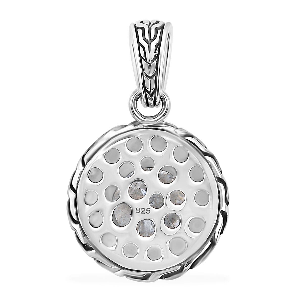 Bali Legacy 120 Facet Moissanite Pendant in Sterling Silver 3.40 ctw