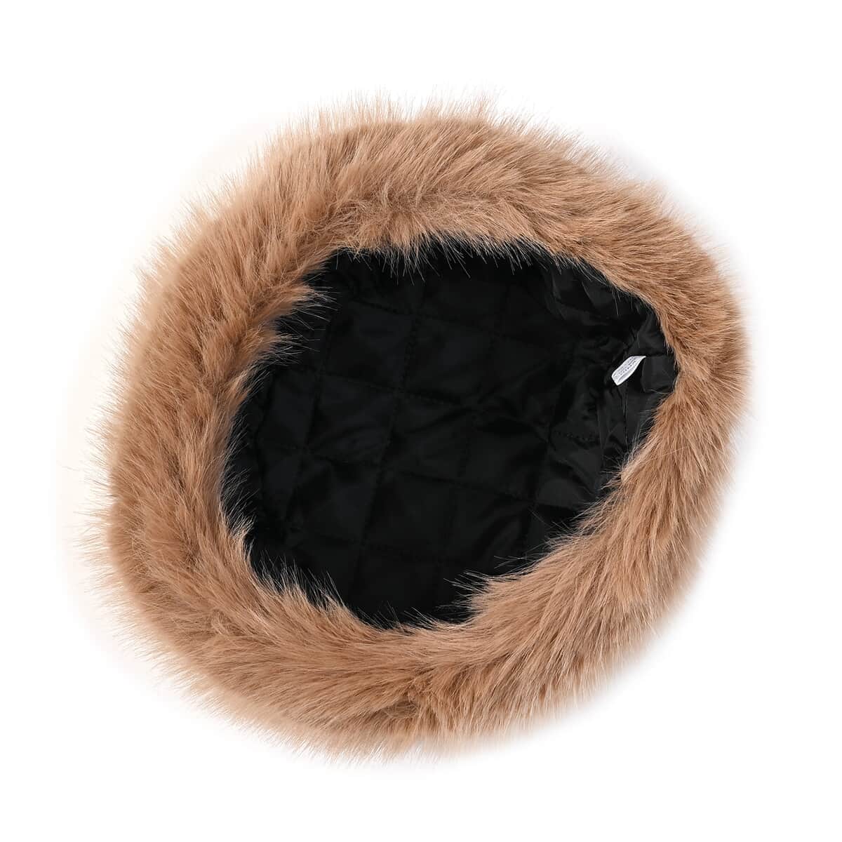 Brown Faux Fur Hat image number 1