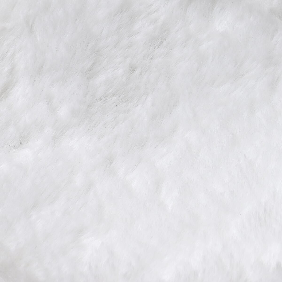 White Faux Fur Hat image number 2