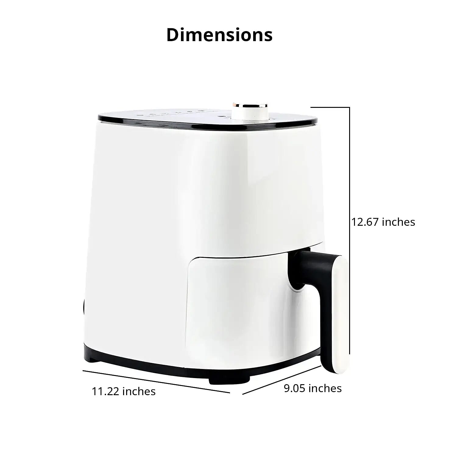 Homesmart Air Fryer with Nonstick Coating Tray 2.8L Airfryer Oven Healthy Cooking With Overheat Protection, Temperature & Timer Control (1000W)