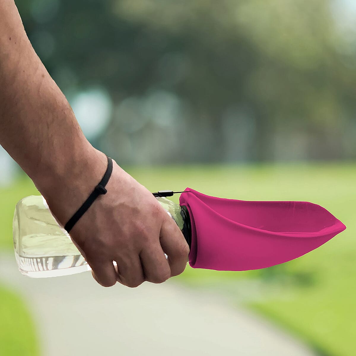 Flipo Fold-A-Bowl Portable Pet Water Bottle & Bowl -Pink image number 1