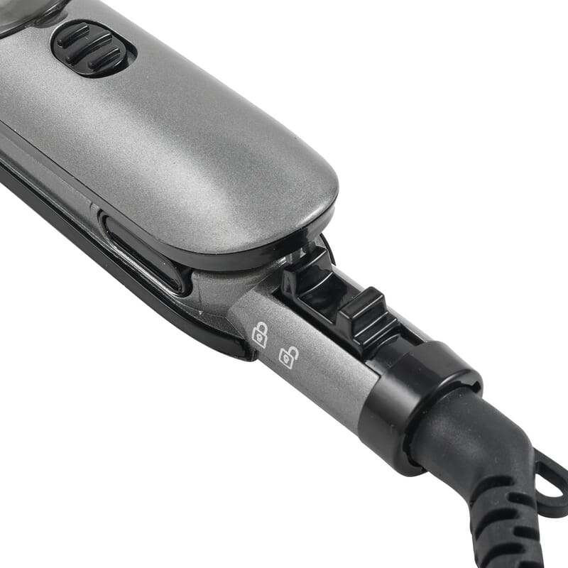 Steam + Shine 1 Ceramic Steam Flat Iron in Gun Metal and Black