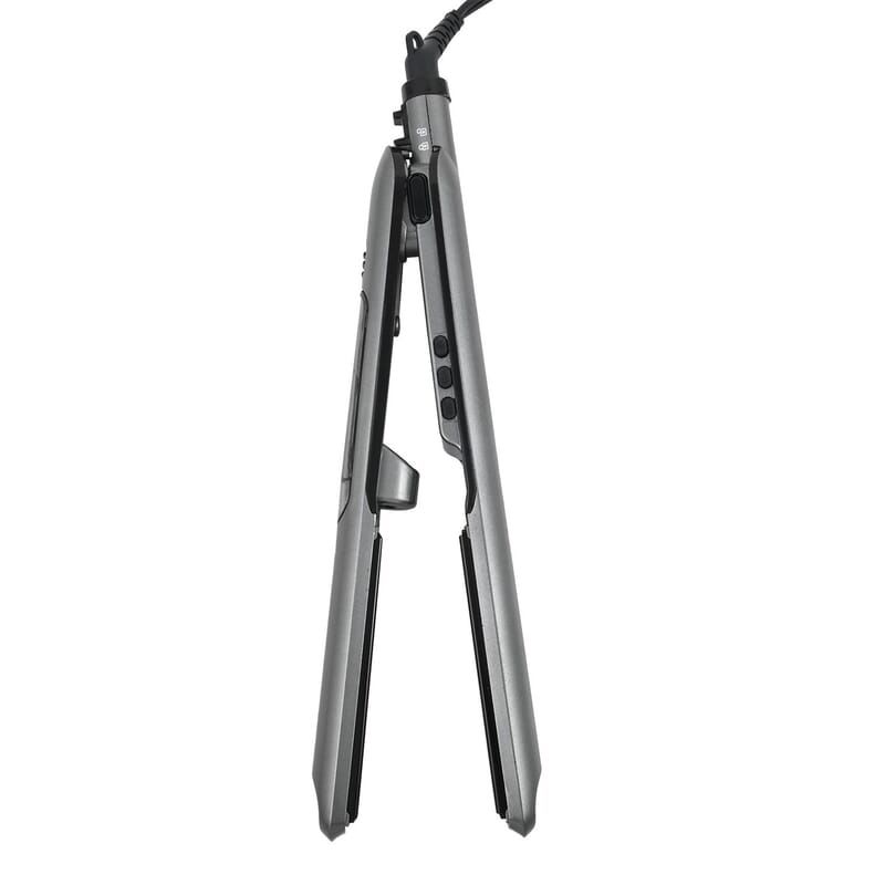 Steam + Shine 1 Ceramic Steam Flat Iron in Gun Metal and Black
