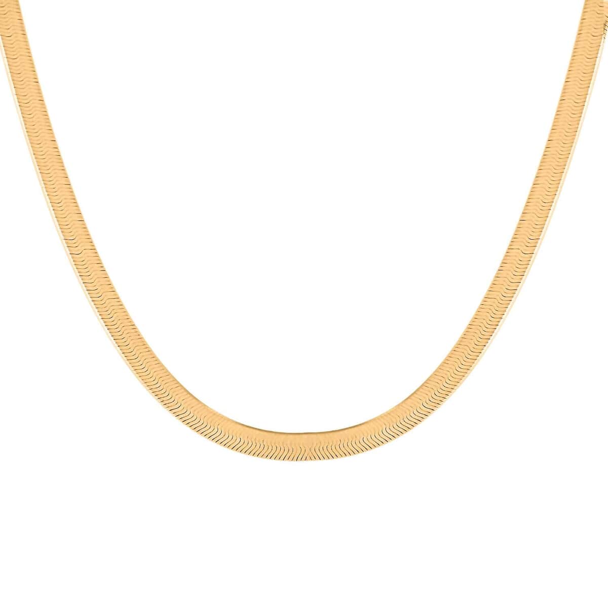 14K Yellow Gold 5mm Herringbone Necklace 20 Inches 9.30 Grams image number 0