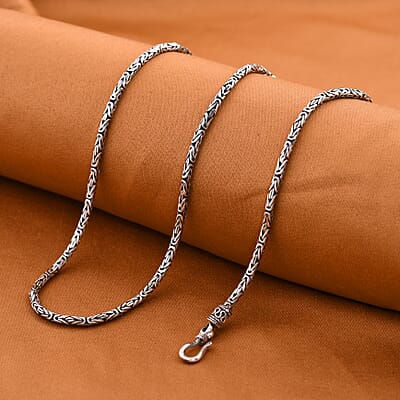 Bali Legacy Borobudur Chain Necklace in Sterling Silver 22.25 Grams 20 Inches