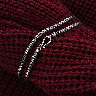 Bali Legacy Sterling Silver 2.5mm Tulang Naga Chain Necklace 20 Inches 16.75 Grams