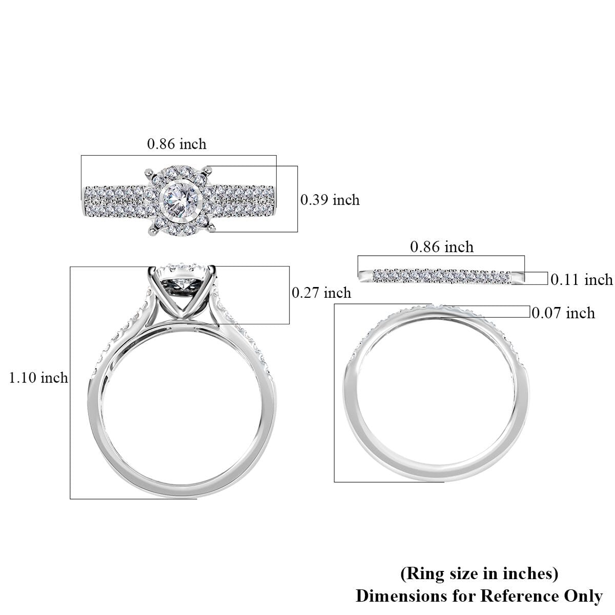 14K White Gold Diamond G-H I3 Set of 2 Ring 4.65 Grams 1.00 ctw image number 4