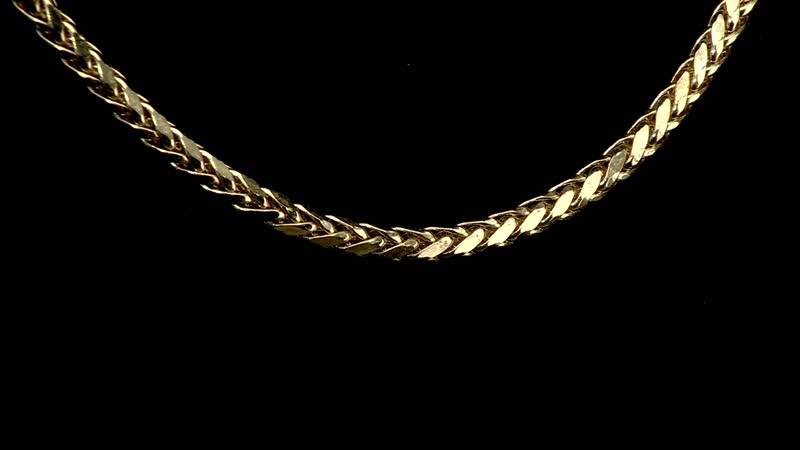 10K Yellow Gold 3mm Palma Chain Necklace 18 Inches 7.90 Grams