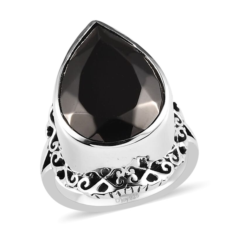 Artisan Crafted Elite Shungite Solitaire Ring in Sterling Silver (Size 10.0) 7.00 ctw