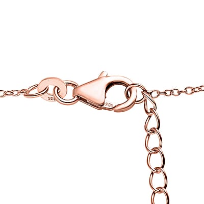 GP Italian Garden Collection Multi Diamond Butterfly Necklace 20 Inches in Vermeil Rose Gold Over Sterling Silver 0.50 ctw