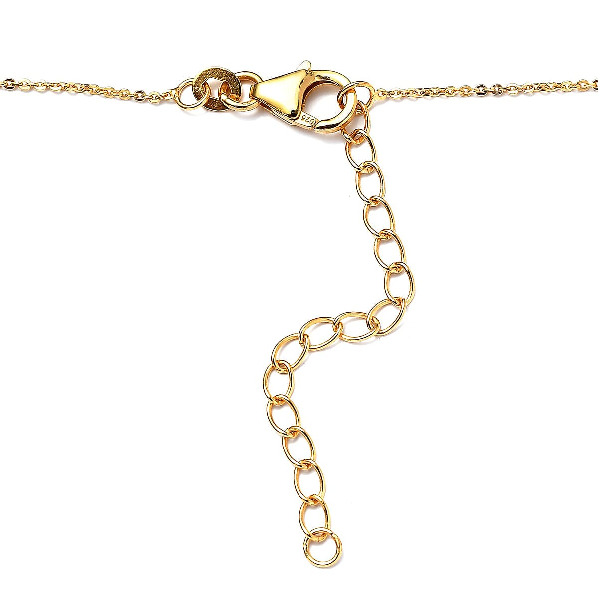 Multi-Tourmaline Necklace 18 Inches in Vermeil Yellow Gold Over Sterling Silver, Tourmaline Jewelry, Gift For Her 1.90 ctw image number 4