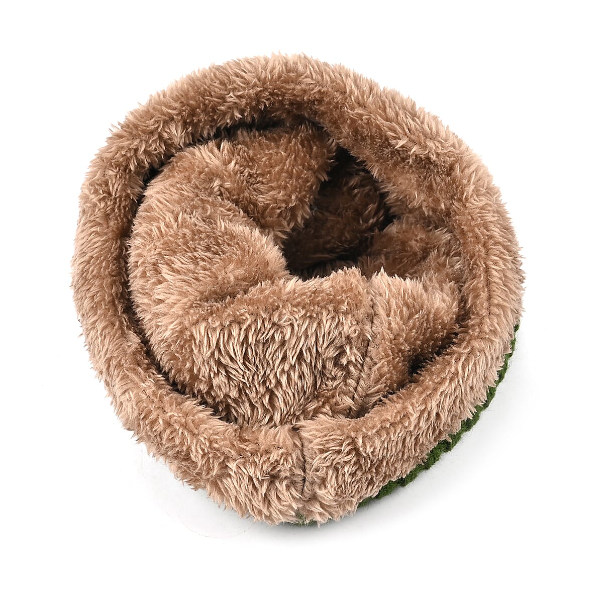 Winter Thick Fleece Lined Beanie Cap Hat Neck Warmer Scarf and Touch Screen Supported Mittens Gloves Set for Men's and Women's - Green (3pcs Set) image number 2